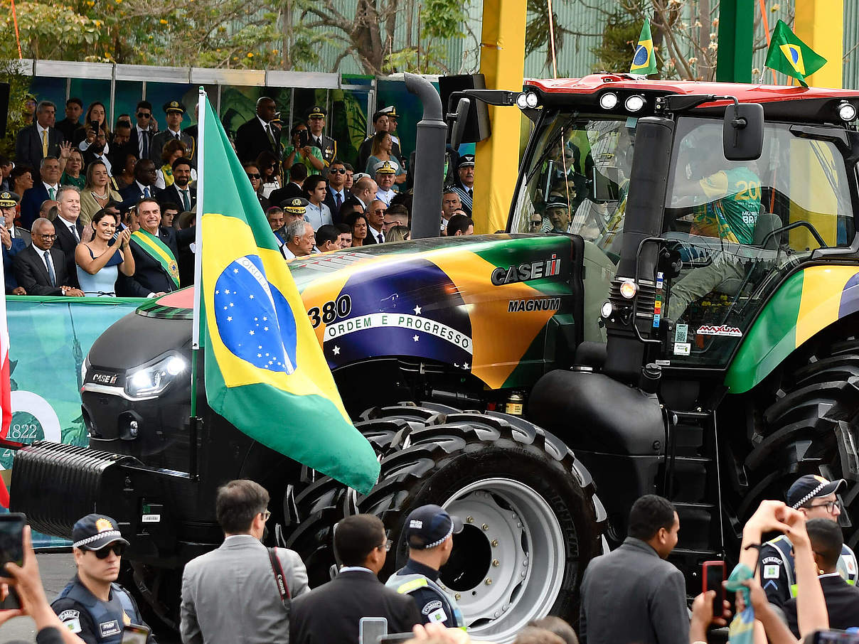 Präsident Bolsonaro auf einer Agrar-Parade am 07.09.2022 © Imago / Fotoarena / Ton Molino