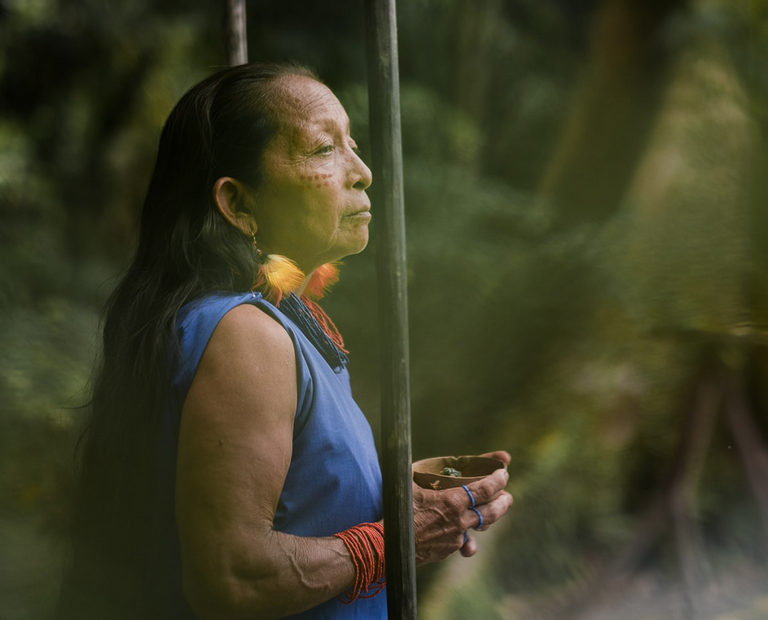 Indigene Frau im Amazonas © Joel Heim / WWF Ecuador