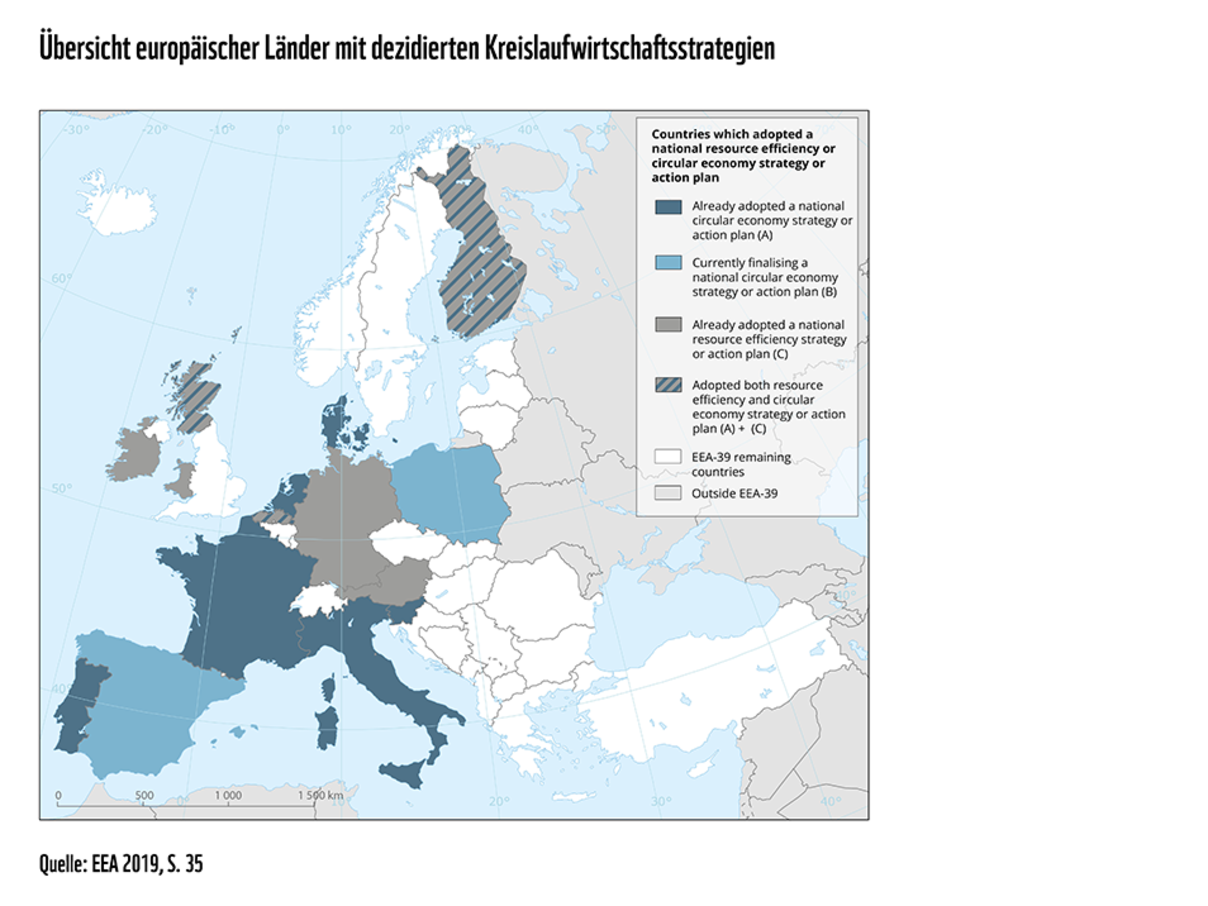 Europäische Länder mit Kreislaufwirtschaftsstrategien