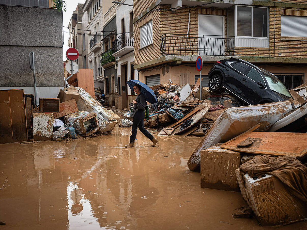 Flut in Spanien im November 2024 © Imago / SOPA Images / Axel Miranda